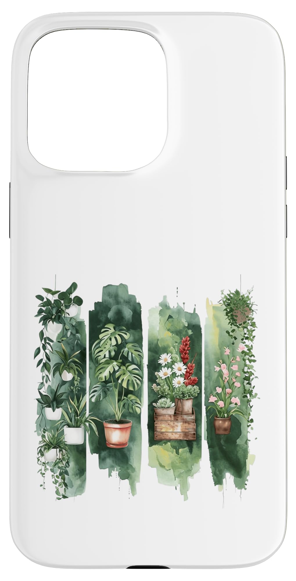 Watercolor Potted Houseplants Botanical Art Case for iPhone 16