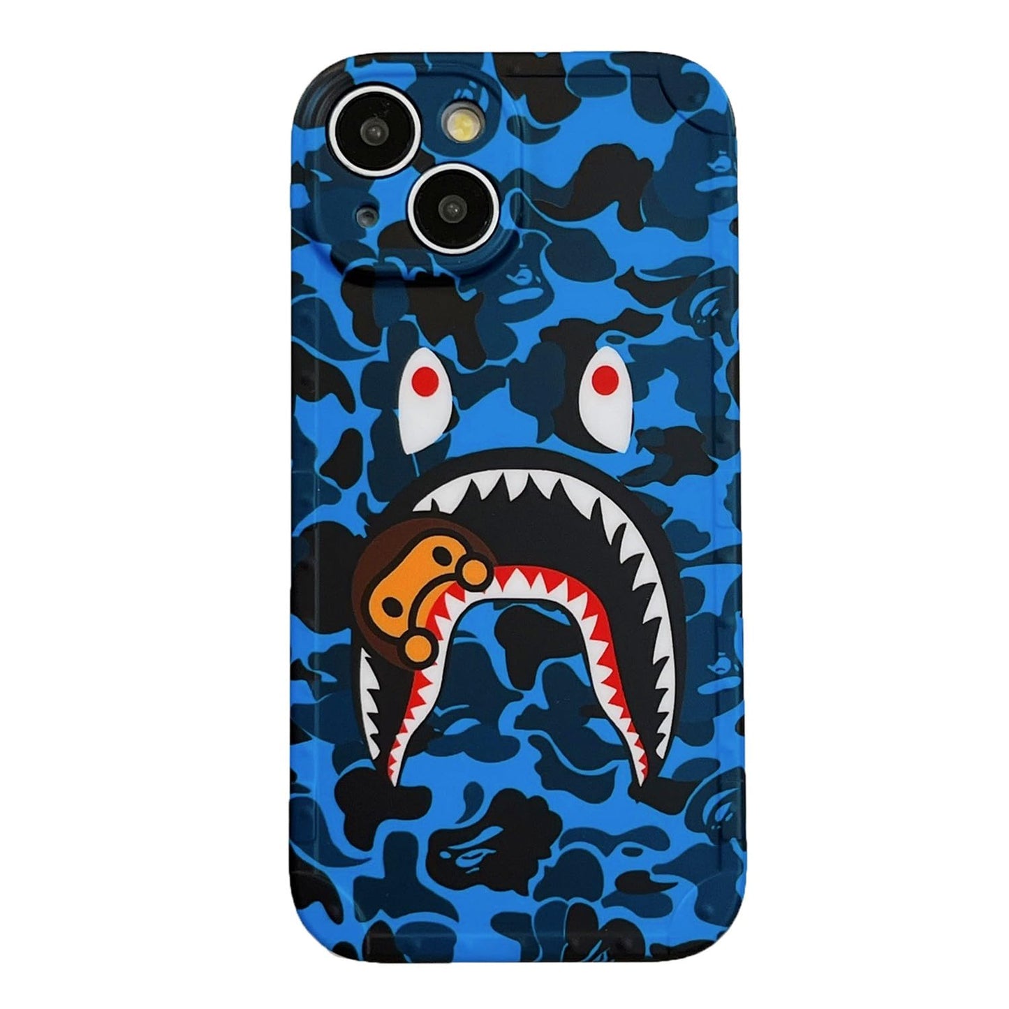 Hoolcase for iPhone 14 6.1 inch Soft Case for Red Shark Face/Shark Teeth Fans Kids Boys, Cartoon Cute Fun Shockproof TPU Protective Non-Slip 6.1 Inch Case for iPhone 14 (H-YU)