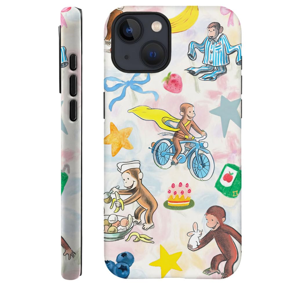 Case for iPhone 17 - [Drop Protection Phone Cover] - Hybrid Case for Girl Women - Funny Monkey Stripes 01