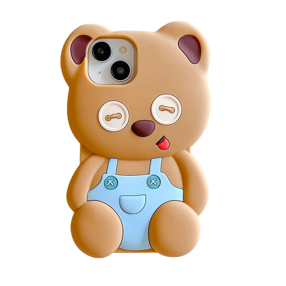 3D Dinosaur Case,Cartoon Cute Kawaii Character Funny Pressing Dinosaur Kids Teens Girls Women Shockproof Soft Silicone Case for iPhone 13/iPhone 14/iPhone 15 6.1 inch