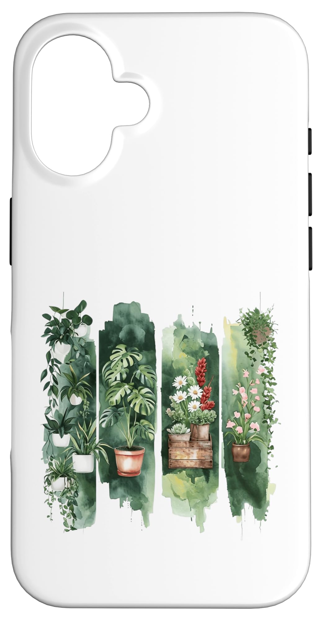 Watercolor Potted Houseplants Botanical Art Case for iPhone 16
