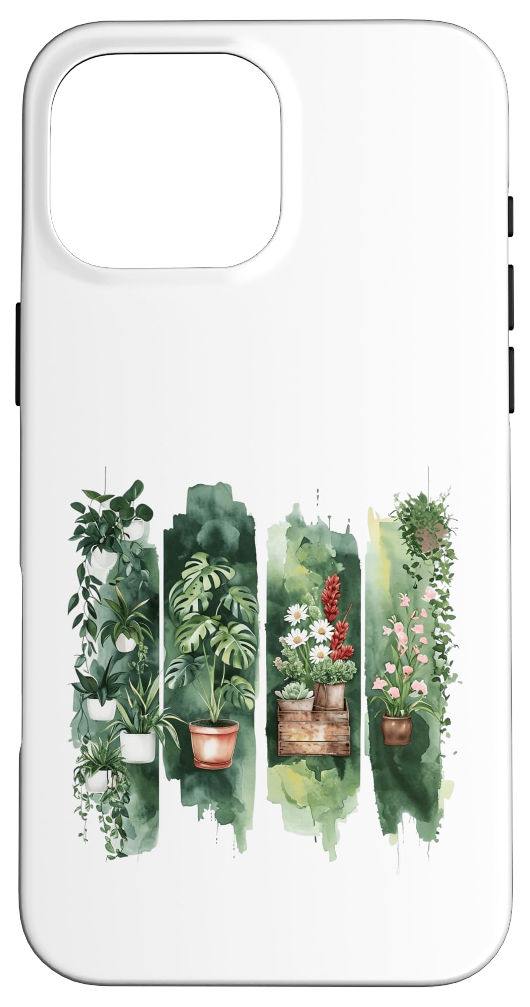 Watercolor Potted Houseplants Botanical Art Case for iPhone 16