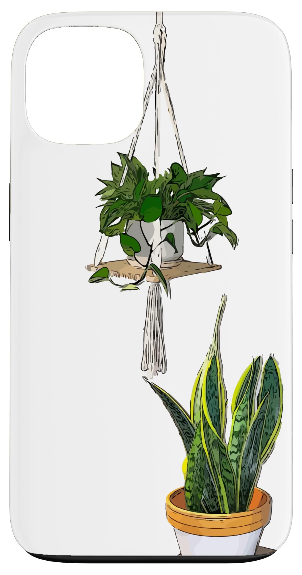 Modern Hanging Pothos and Snake Plant Case for iPhone Air