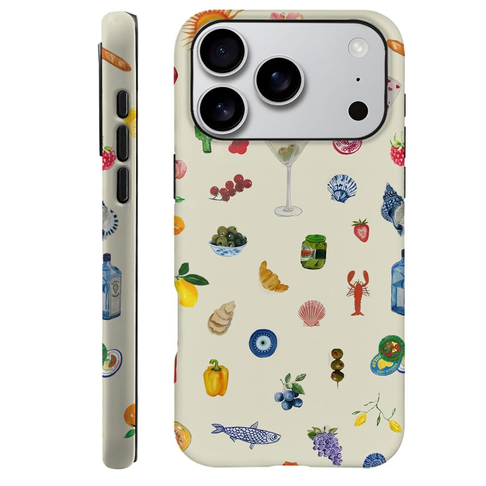 Case Compatible with iPhone 17 Pro,Fall Prevention Hybrid 2-Layer Hard Shell Phone Cover for Girls Boys,Collage European Disco