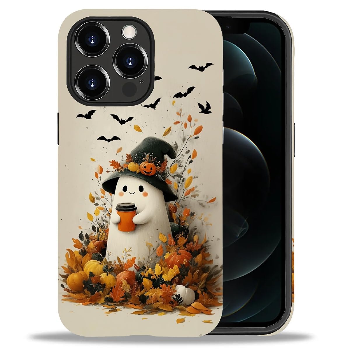 Case for iPhone 17,Drop Protection Hybrid 2-Layer Hard Phone Cover-Vintage Christmas Stamps Collage