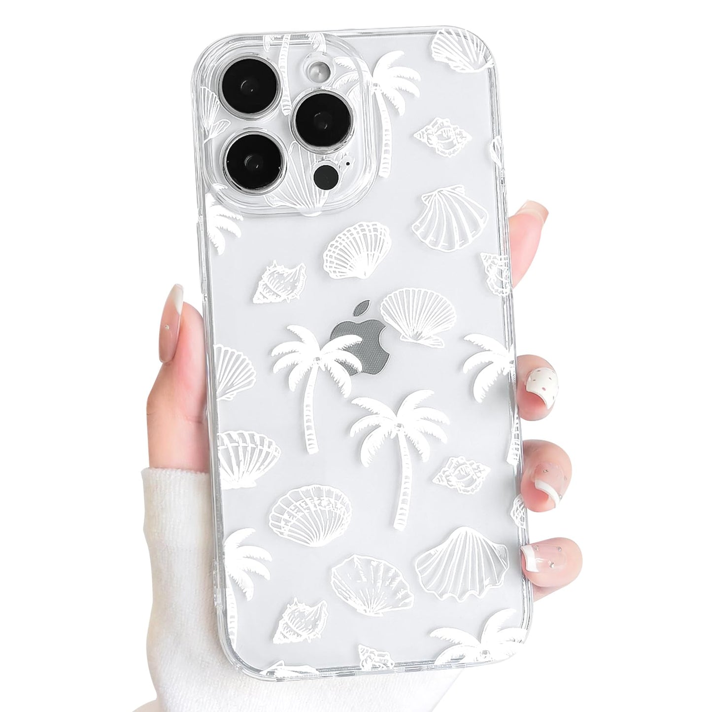 NITITOP Compatible with iPhone 15 Case Clear Sea - White Turtle | Cute, Shell whale ocean animal, For women men girls boys, Slim, Soft TPU, Shockproof