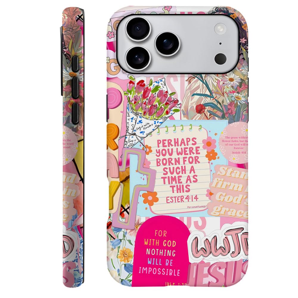 Compatible with iPhone 15 Pro,Durable & Shockproof Phone Case Cover Design - Christmas Retro Doodle