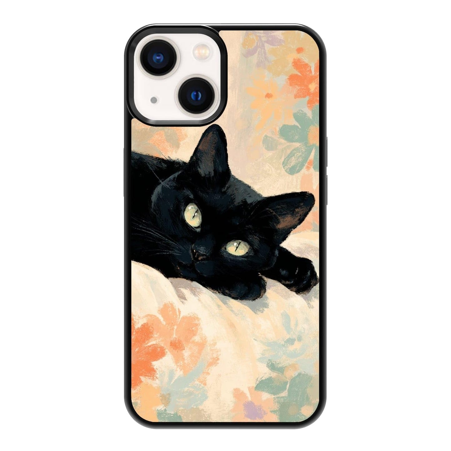 Plant Lover Black Cat Houseplants Indoor Garden Aesthetic Phone Case, Shockproof Protective Cover for iPhone 11 12 13 14 15 16 17 Pro Max Plus Mini XR 7 8 SE