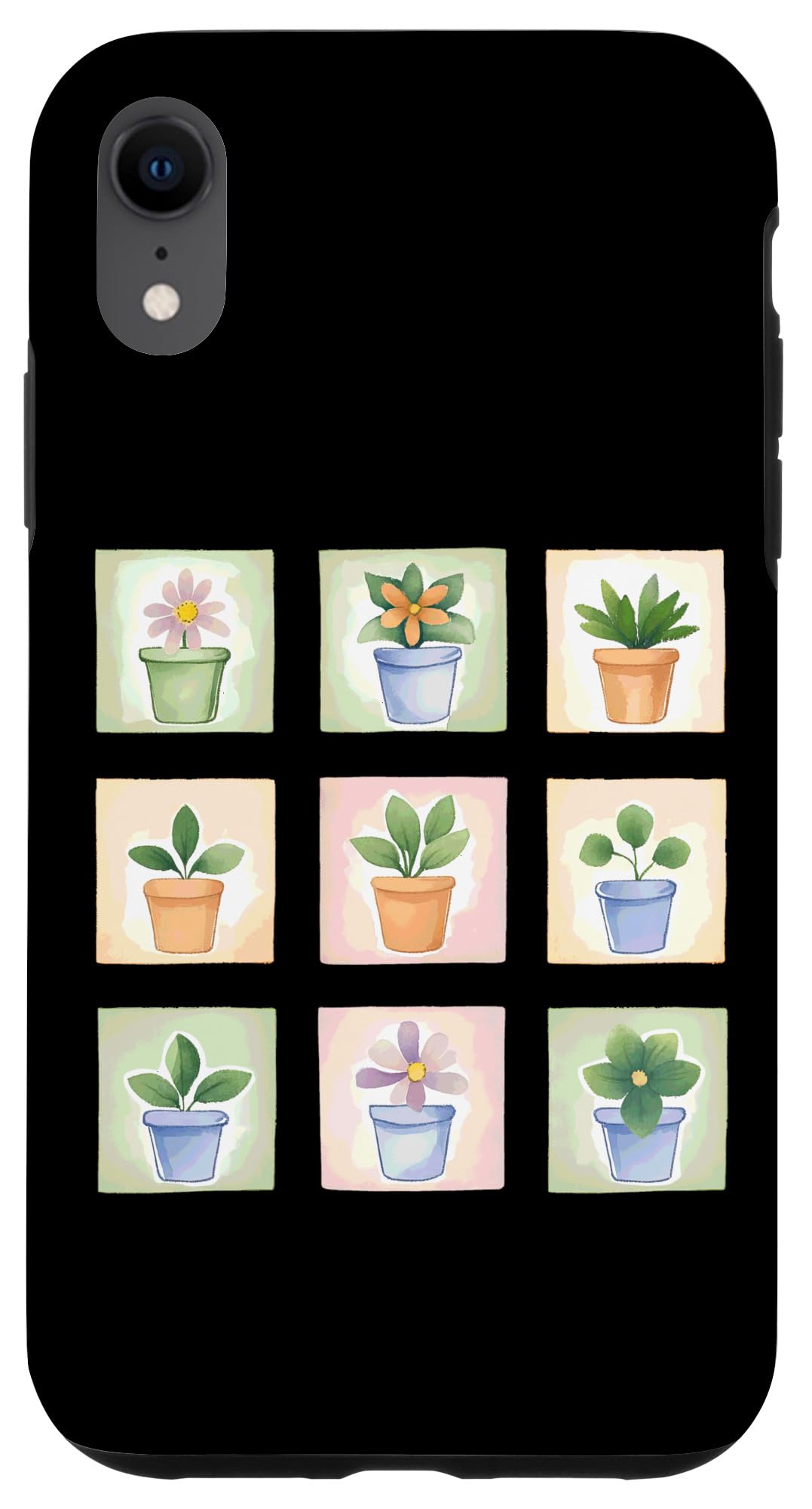 Potted Plant Flower Grid Nature Home Decor Case for iPhone 16