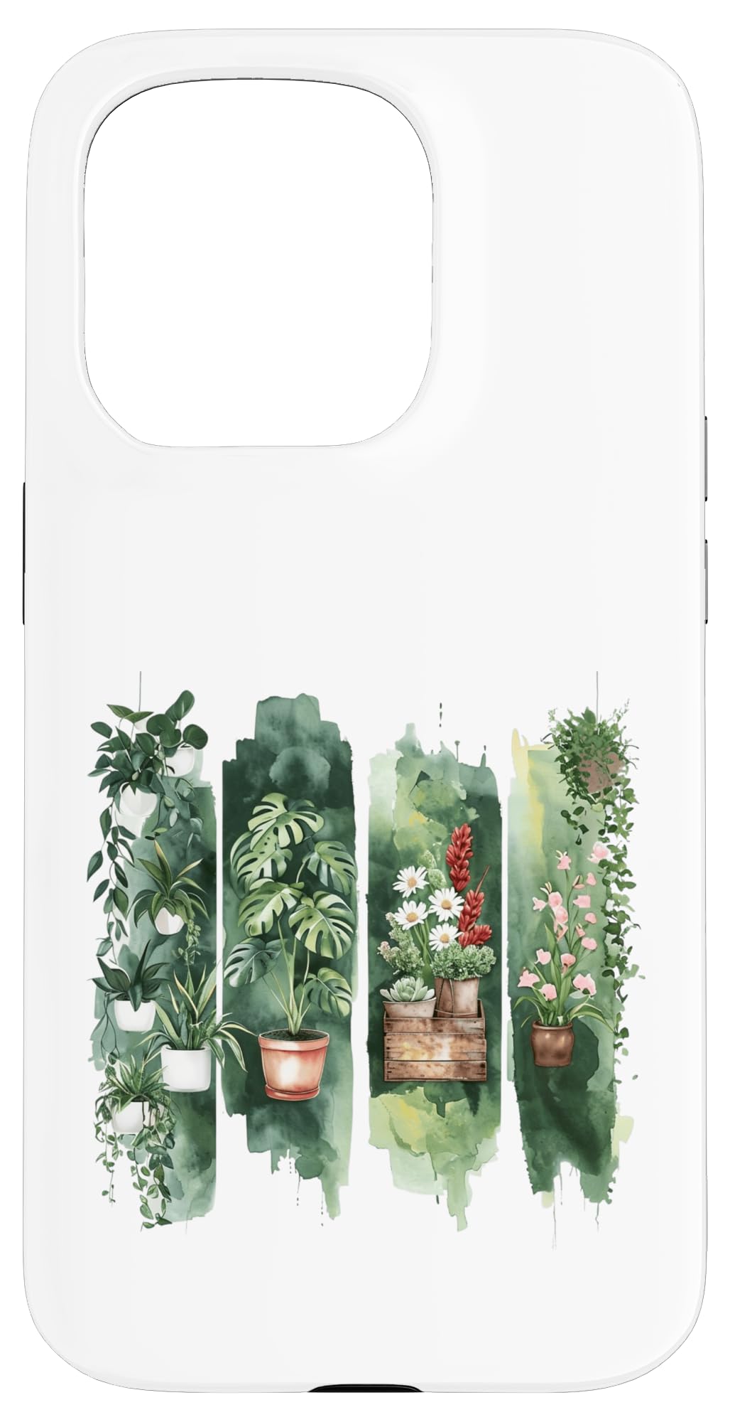 Watercolor Potted Houseplants Botanical Art Case for iPhone 16