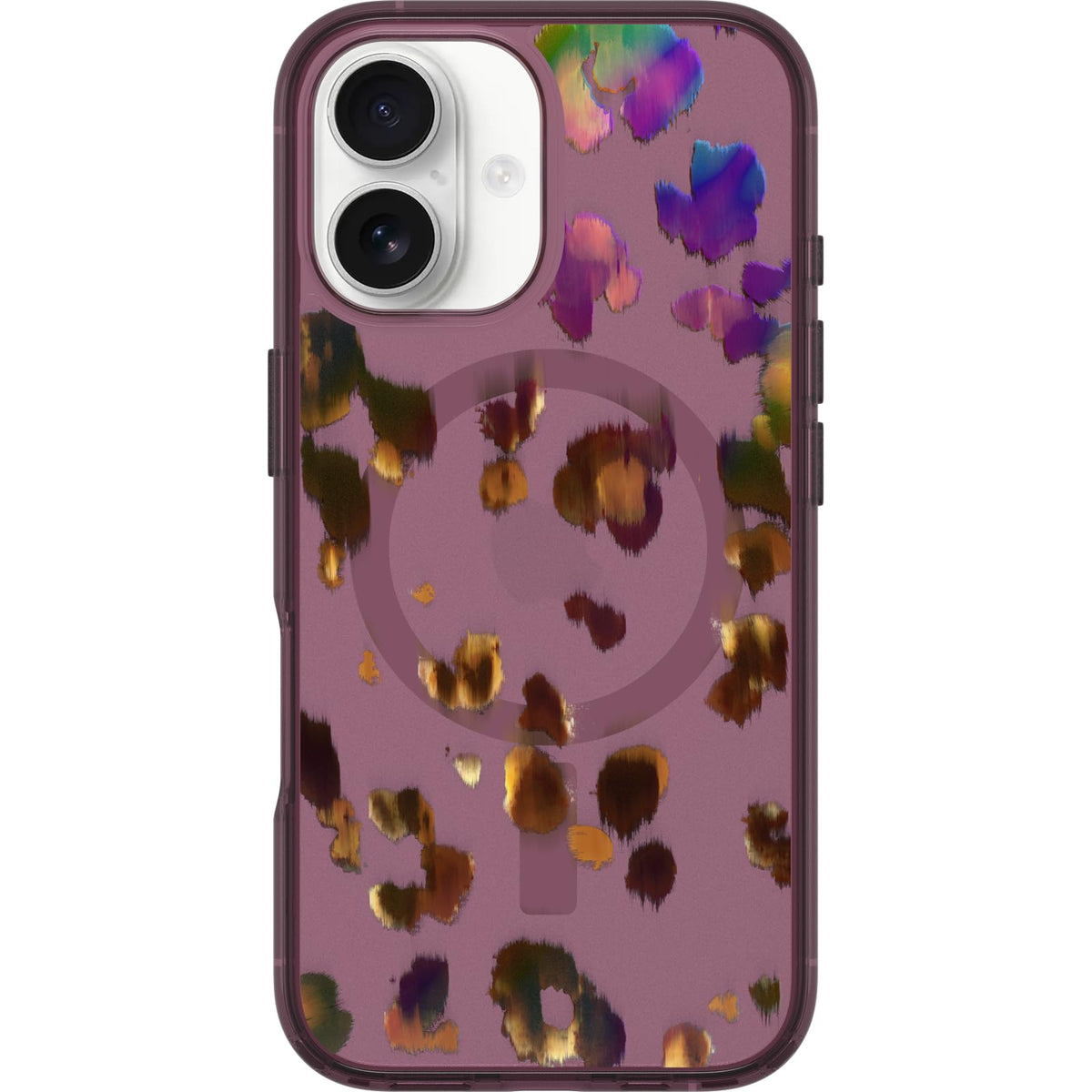 OtterBox iPhone 16 Pro Symmetry Series Clear Case - Pink Leopard Print | Snaps to MagSafe, Ultra-Sleek, Raised Edges Protect Camera & Screen, Ultra-Thin, Sleek iPhone Case