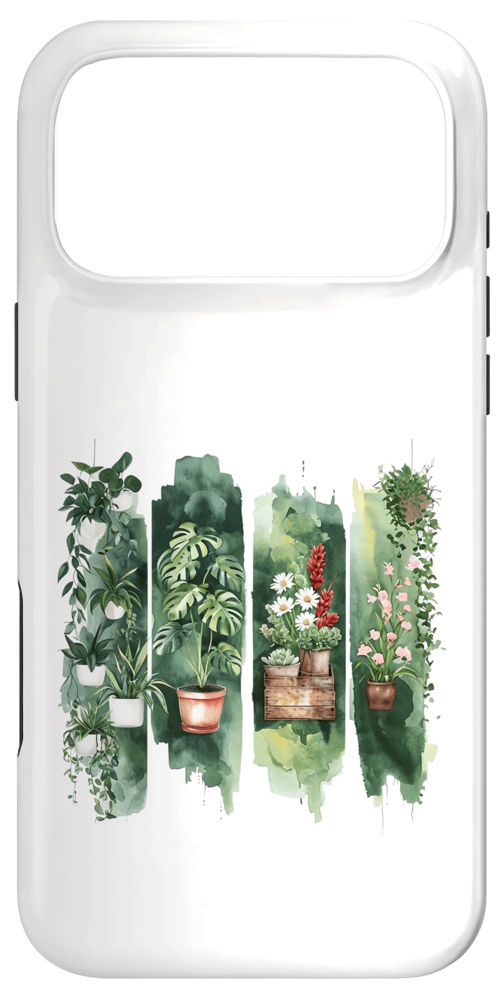 Watercolor Potted Houseplants Botanical Art Case for iPhone 16