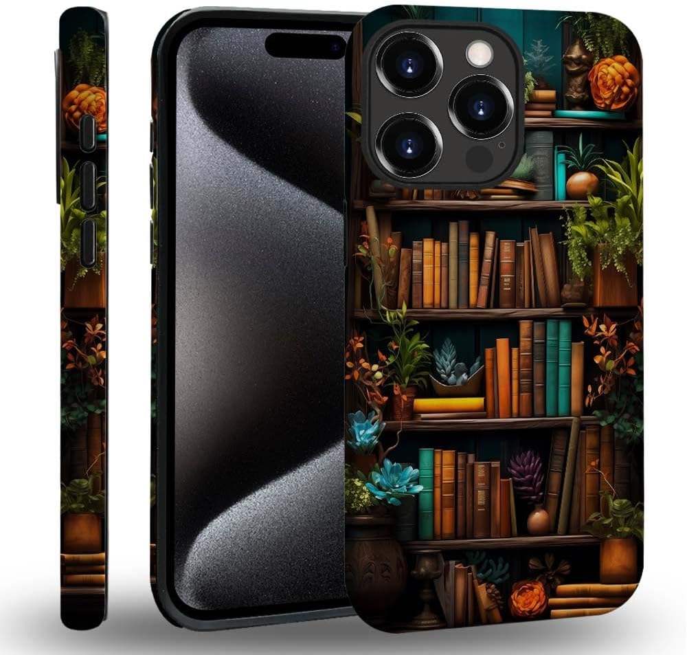 SEized Case Compatible with for iPhone 13 Pro Max,Plants Books Phone Case for Girl Women Boy Men,Durable Protection Case for iPhone 13 Pro Max