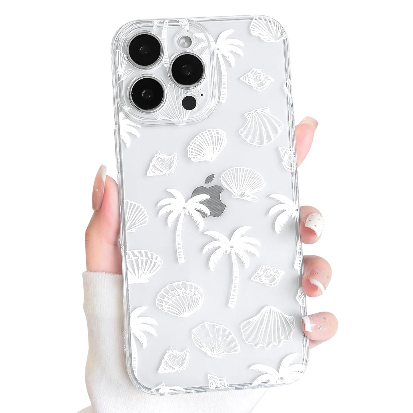 NITITOP Compatible with iPhone 15 Case Clear Sea - White Turtle | Cute, Shell whale ocean animal, For women men girls boys, Slim, Soft TPU, Shockproof