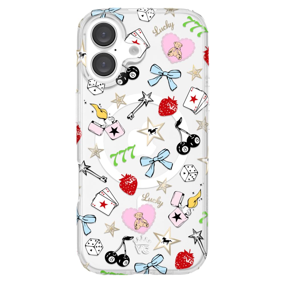 VELVET CAVIAR Christmas Phone Case for iPhone 16 - Compatible with MagSafe [10ft Drop Tested] - Holiday Peppermint Glitter Winter Theme