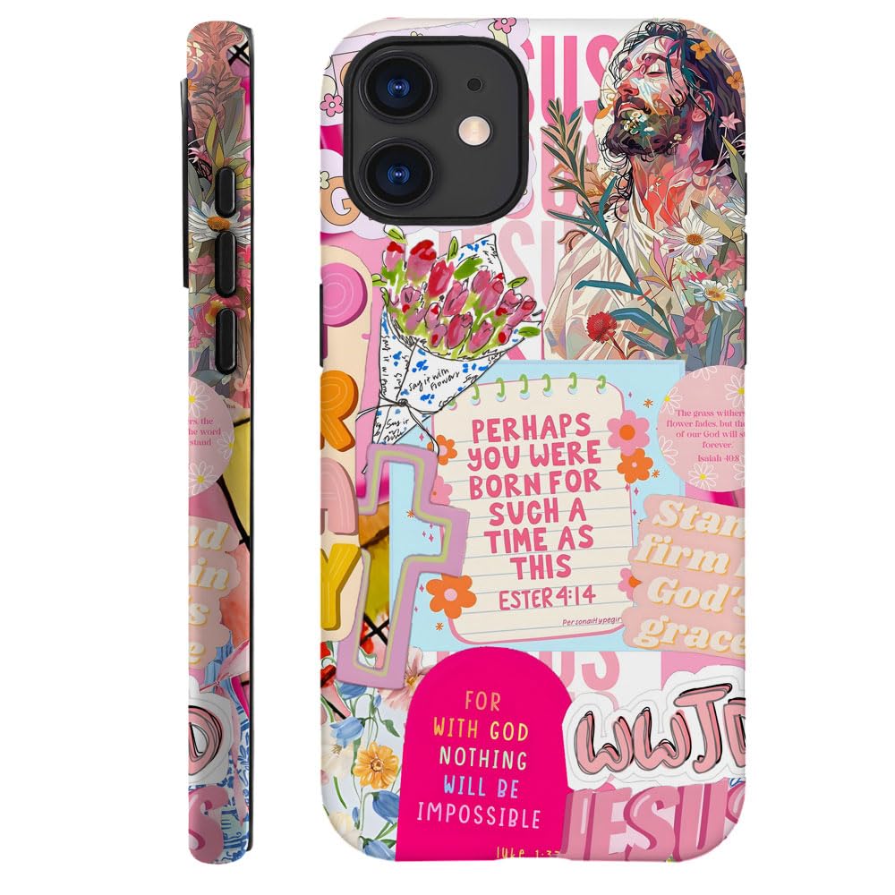 Compatible with iPhone 15 Pro,Durable & Shockproof Phone Case Cover Design - Christmas Retro Doodle