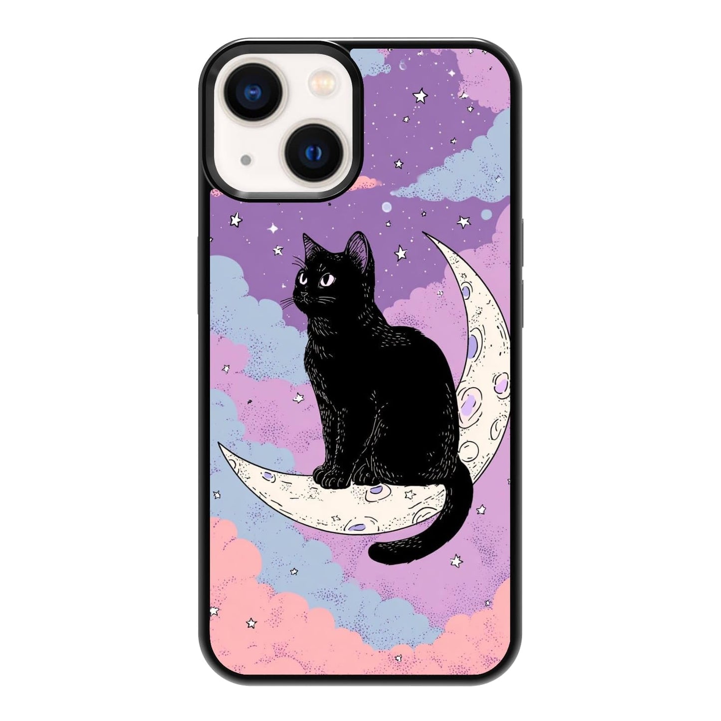 Plant Lover Black Cat Houseplants Indoor Garden Aesthetic Phone Case, Shockproof Protective Cover for iPhone 11 12 13 14 15 16 17 Pro Max Plus Mini XR 7 8 SE