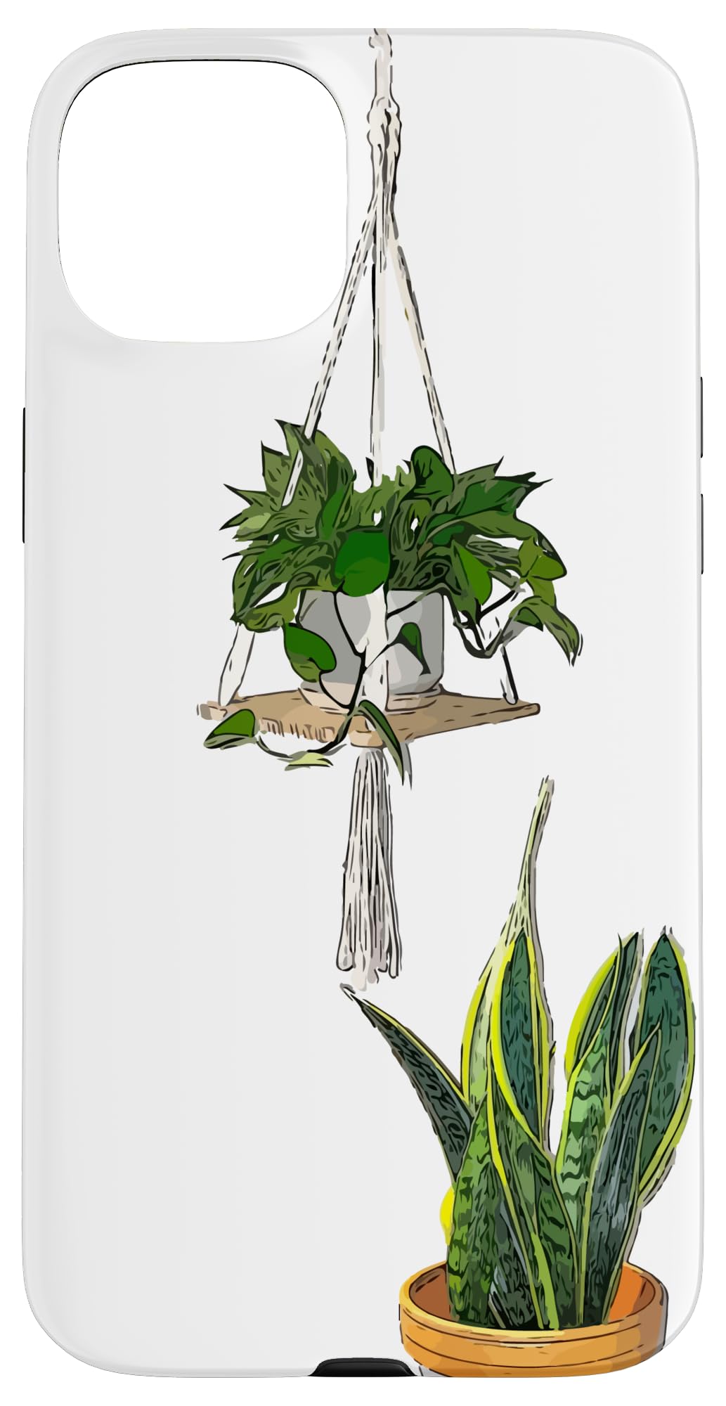Modern Hanging Pothos and Snake Plant Case for iPhone Air