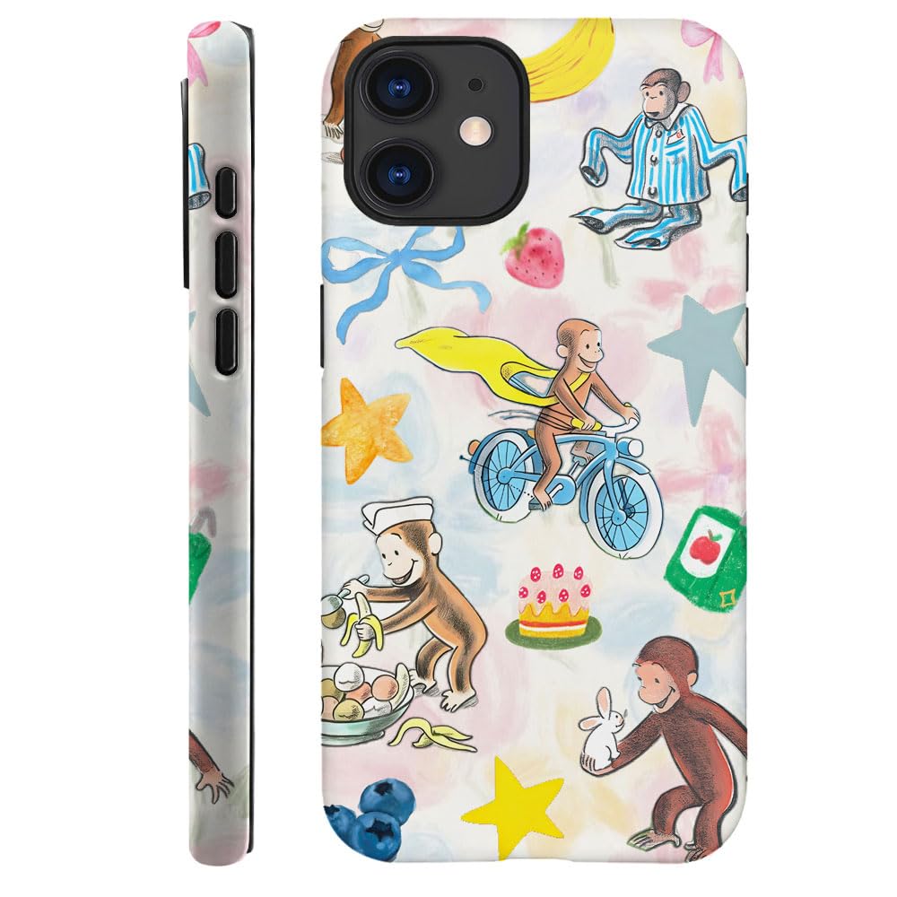 Case for iPhone 17 - [Drop Protection Phone Cover] - Hybrid Case for Girl Women - Funny Monkey Stripes 01