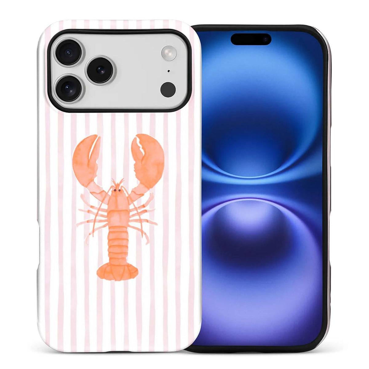 for iPhone 15 Case,Hybrid 2-Layer Hard Shell + Silicone Protective Case -Resistant Shockproof- A Naughty Cat with Blue Stripes Eating Fish