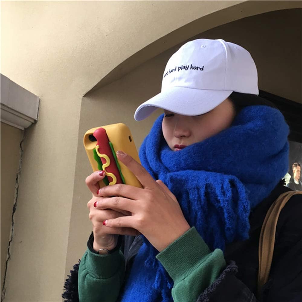 Case for iPhone 14 Case Silicone Cute, Camera Lens Protector Design Kawaii 3D Thick Case Protective Cover (Hot Dog, iPhone 14)