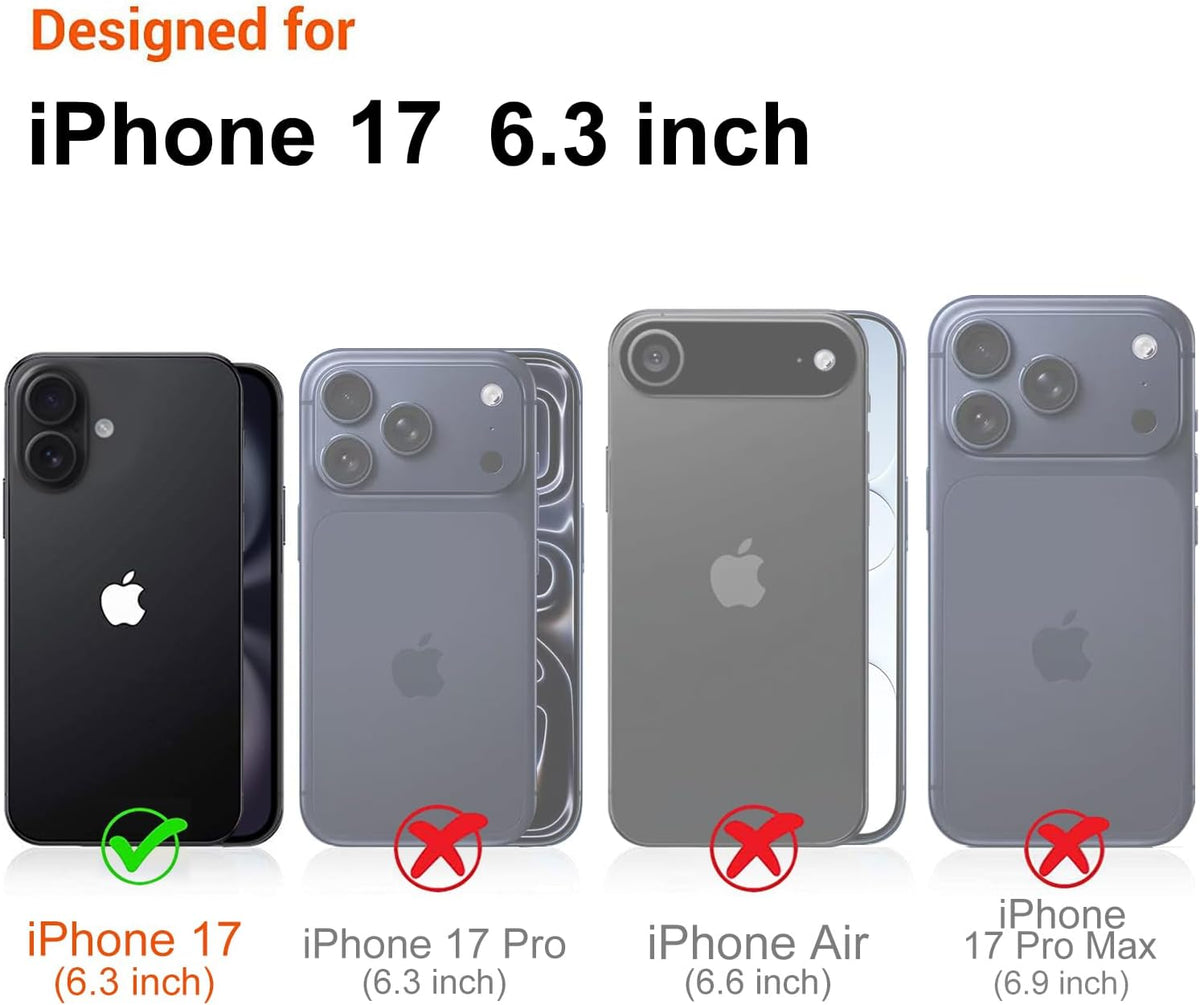 Compatible with iPhone 17 Case,with [Soft Slim][Camera Protection] Cute Fishing Cats Shiny Aesthetic Phone Cover Anti-Yellowing Shockproof Protective Cover for Women Girl
