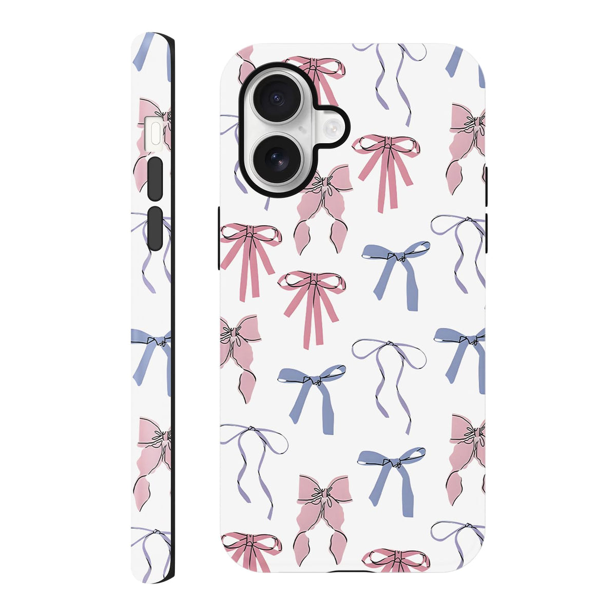 Cute Christmas Bow Phone Case for iPhone 12/12 Pro Case 6.1", Red Green Aesthetic Coquette Preppy Ribbon Bowknot Pattern Design Cover Shockproof Soft TPU Hard PC Protection Girls Women Funda