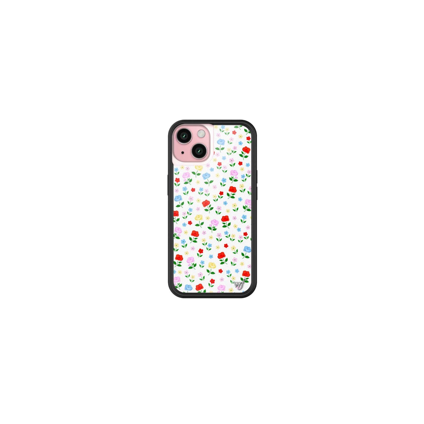 Wildflower Cases - Compatible with iPhone 15 | Protective Black Bumper, 6.5ft Drop Test Certified, Women Owned Small Business | Nature Floral Aesthetic Trendy Cute | Hummingbird