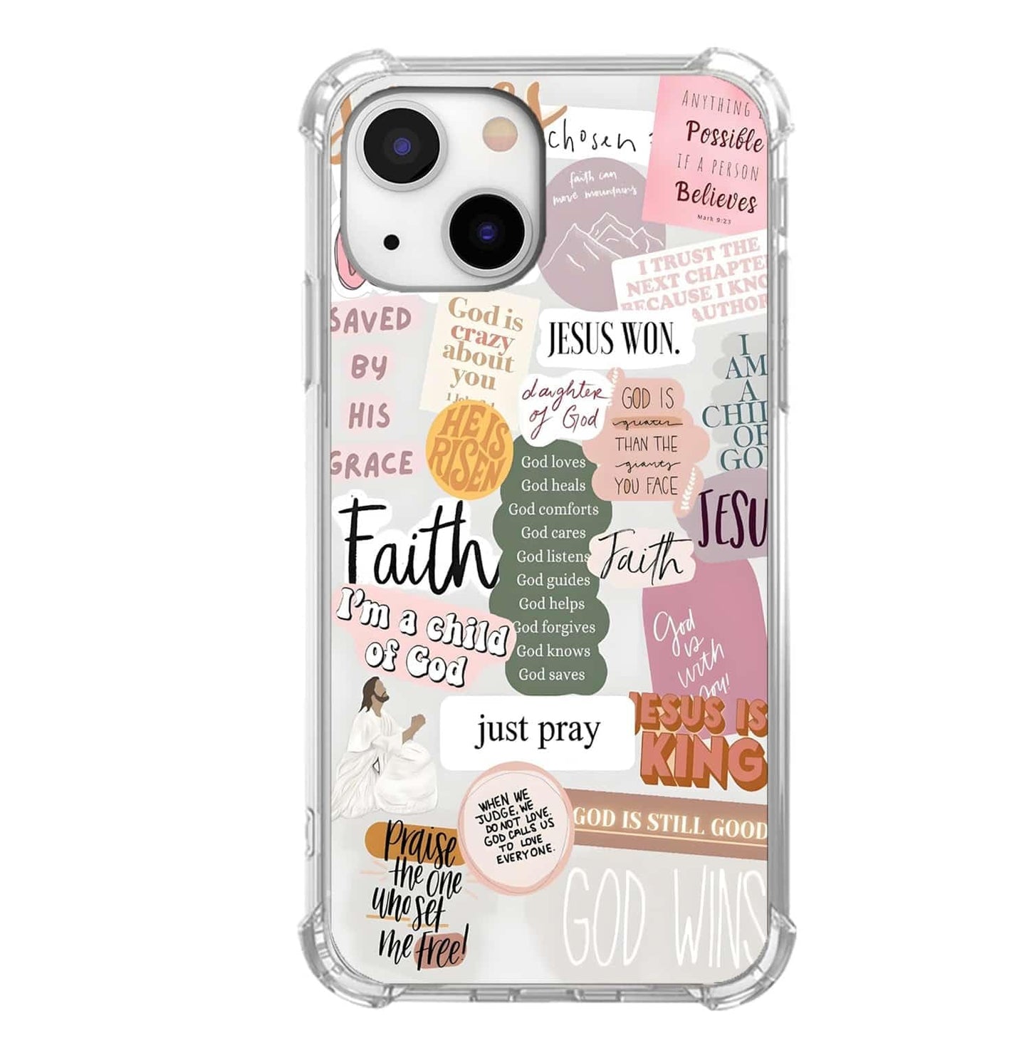 Winter Wonderland Christmas Case for iPhone 15,Snowfall Christmas Cottage, Trendy Cool Soft TPU Bumper Cover for iPhone 15