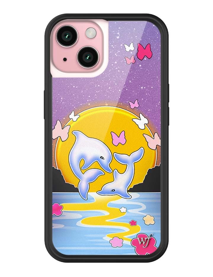 Wildflower Cases - Compatible with iPhone 15 | Protective Black Bumper, 6.5ft Drop Test Certified, Women Owned Small Business | Nature Floral Aesthetic Trendy Cute | Hummingbird