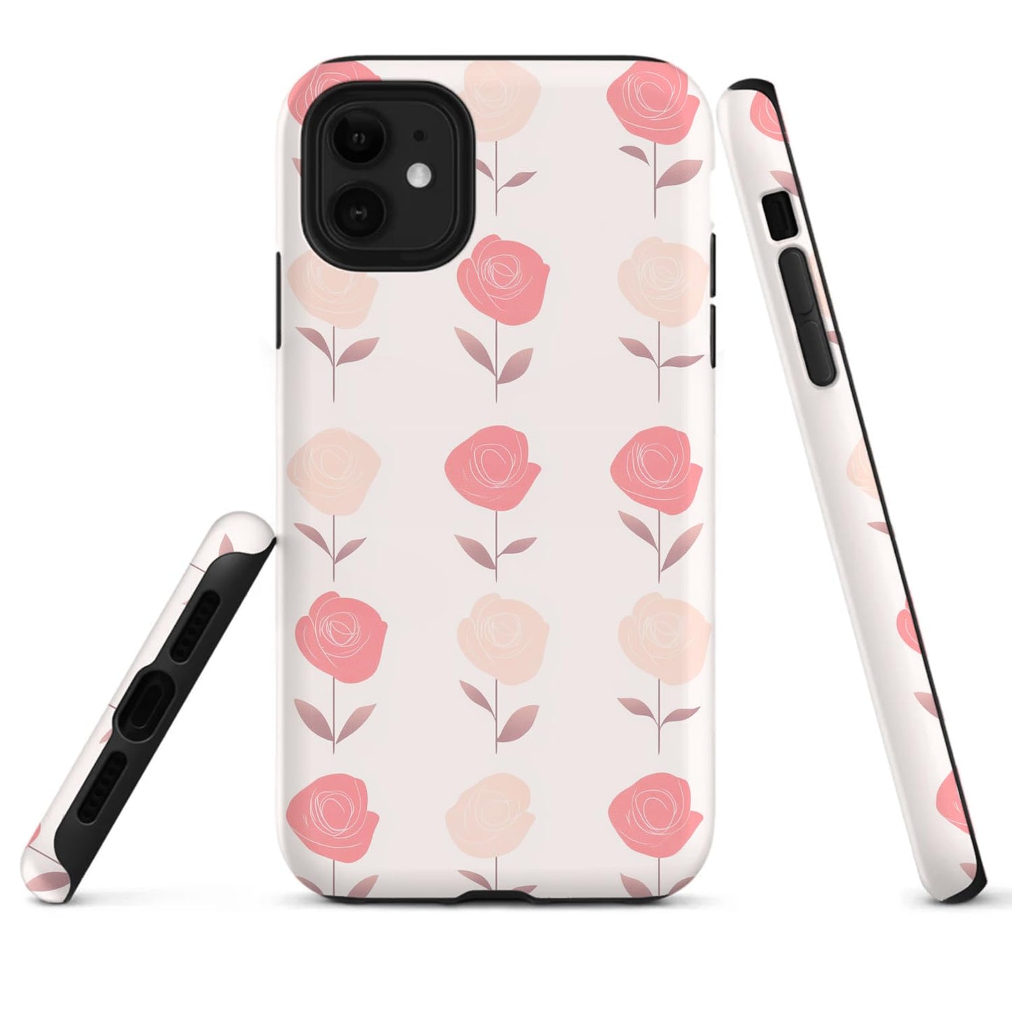 Raindrops Potted Plants Phone Case Compatible with iPhone 16 15 14 13 12 Compatible with Samsung Galaxy S25 S23 Plus S21 FE S22 Dual Layer Sturdy Shockproof Full Protection with Mag-Safe