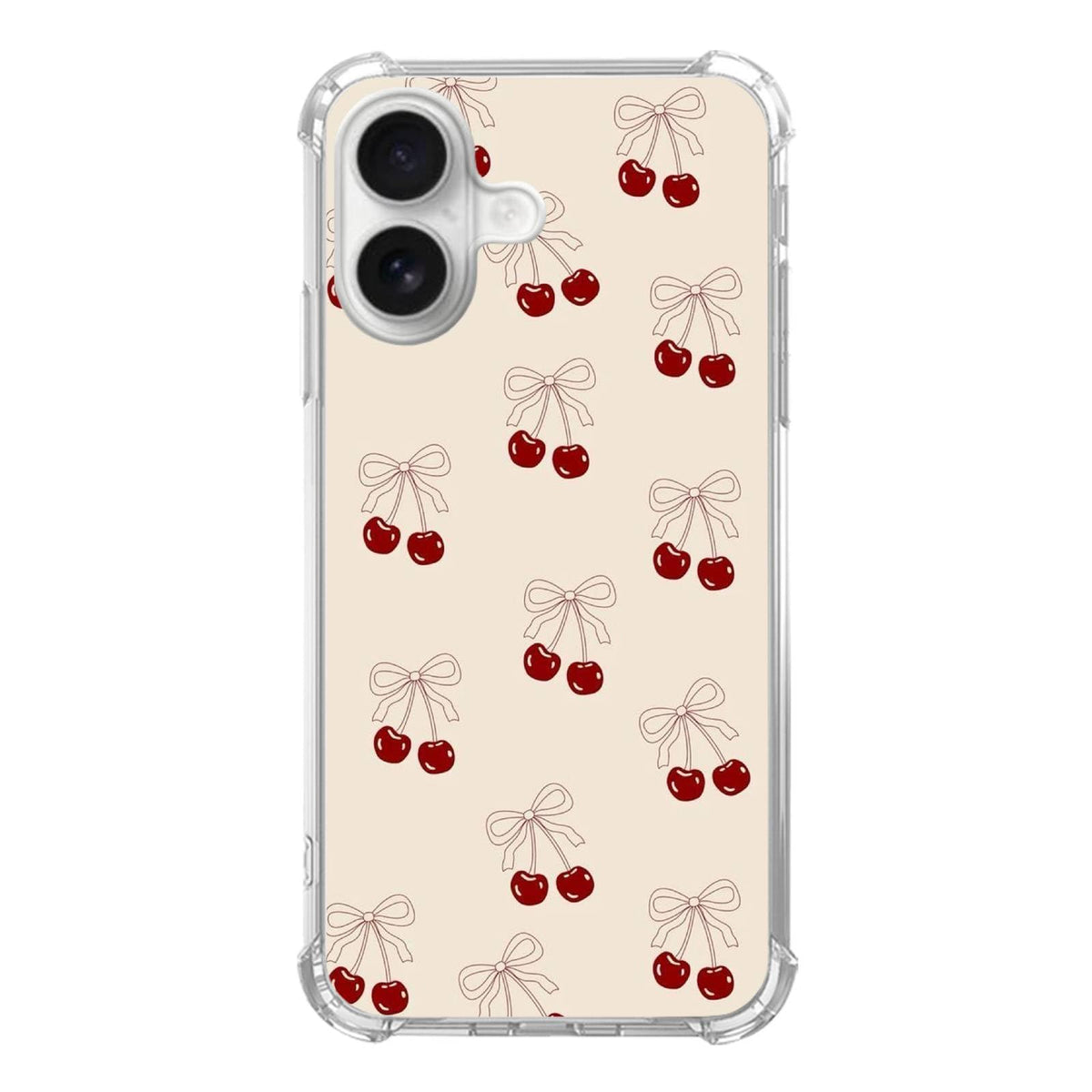 Christmas Snowflakes Pattern Phone Case Compatible with iPhone 17，Red Christmas Falling Snowflake Cool Trendy TPU Bumper Protective Cover Case for iPhone 17