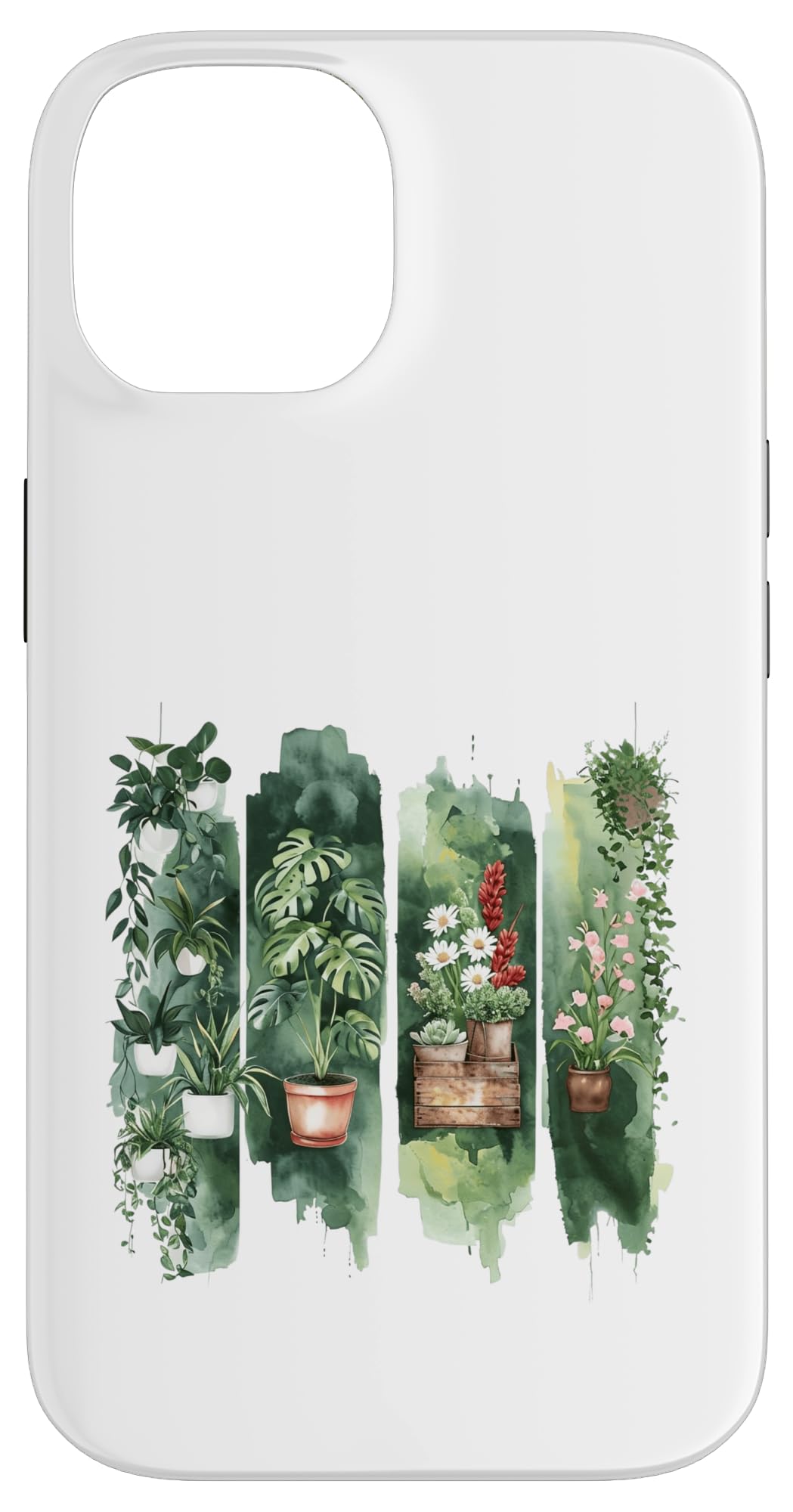 Watercolor Potted Houseplants Botanical Art Case for iPhone 16