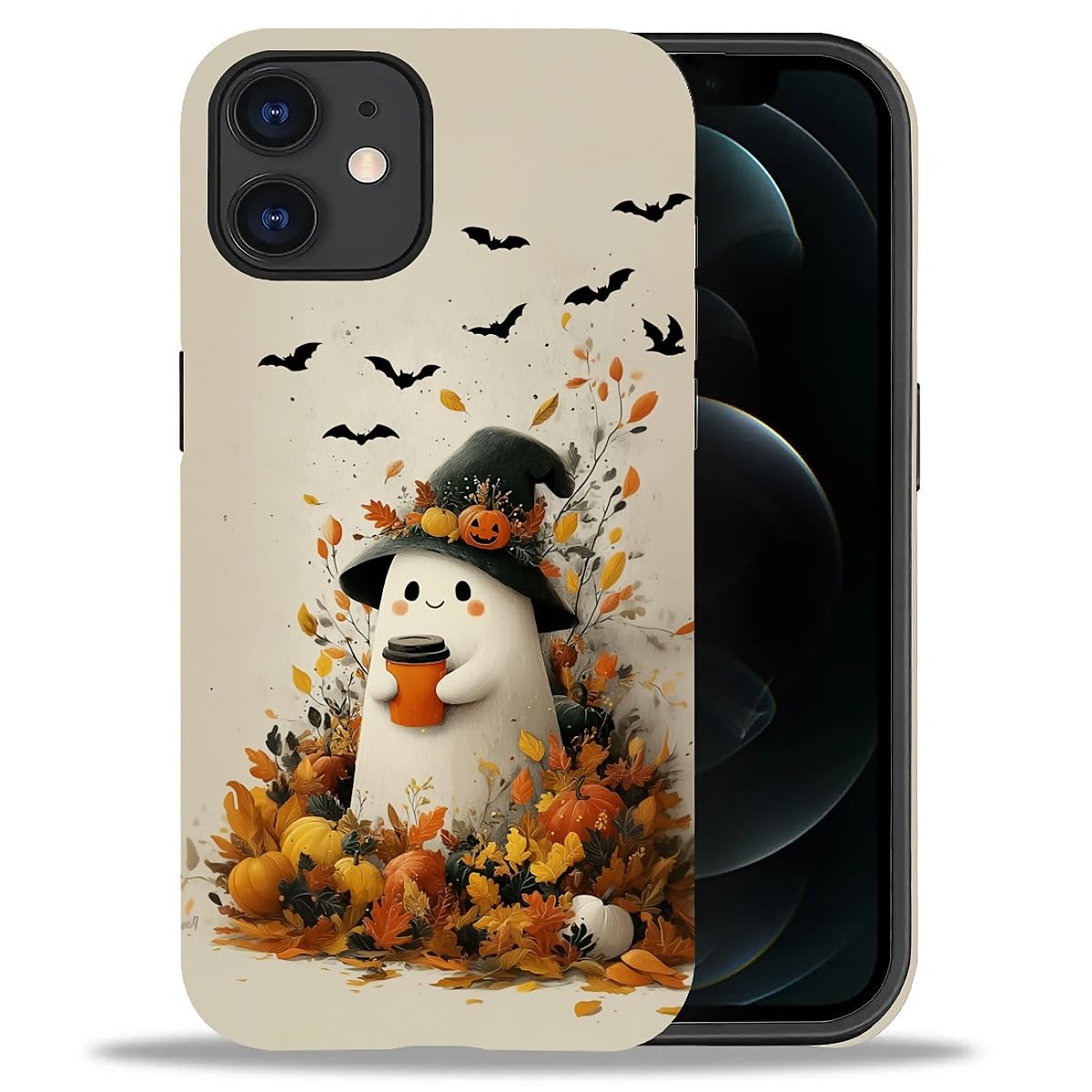 Case for iPhone 17,Drop Protection Hybrid 2-Layer Hard Phone Cover-Vintage Christmas Stamps Collage