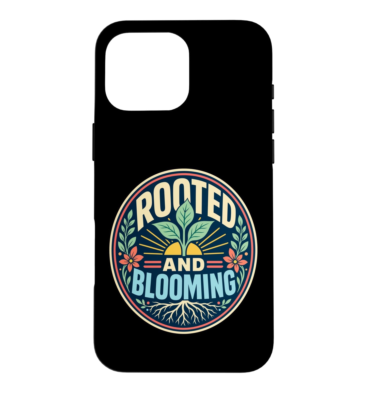 Rooted Blooming Plant Nature Retro Case for iPhone 16