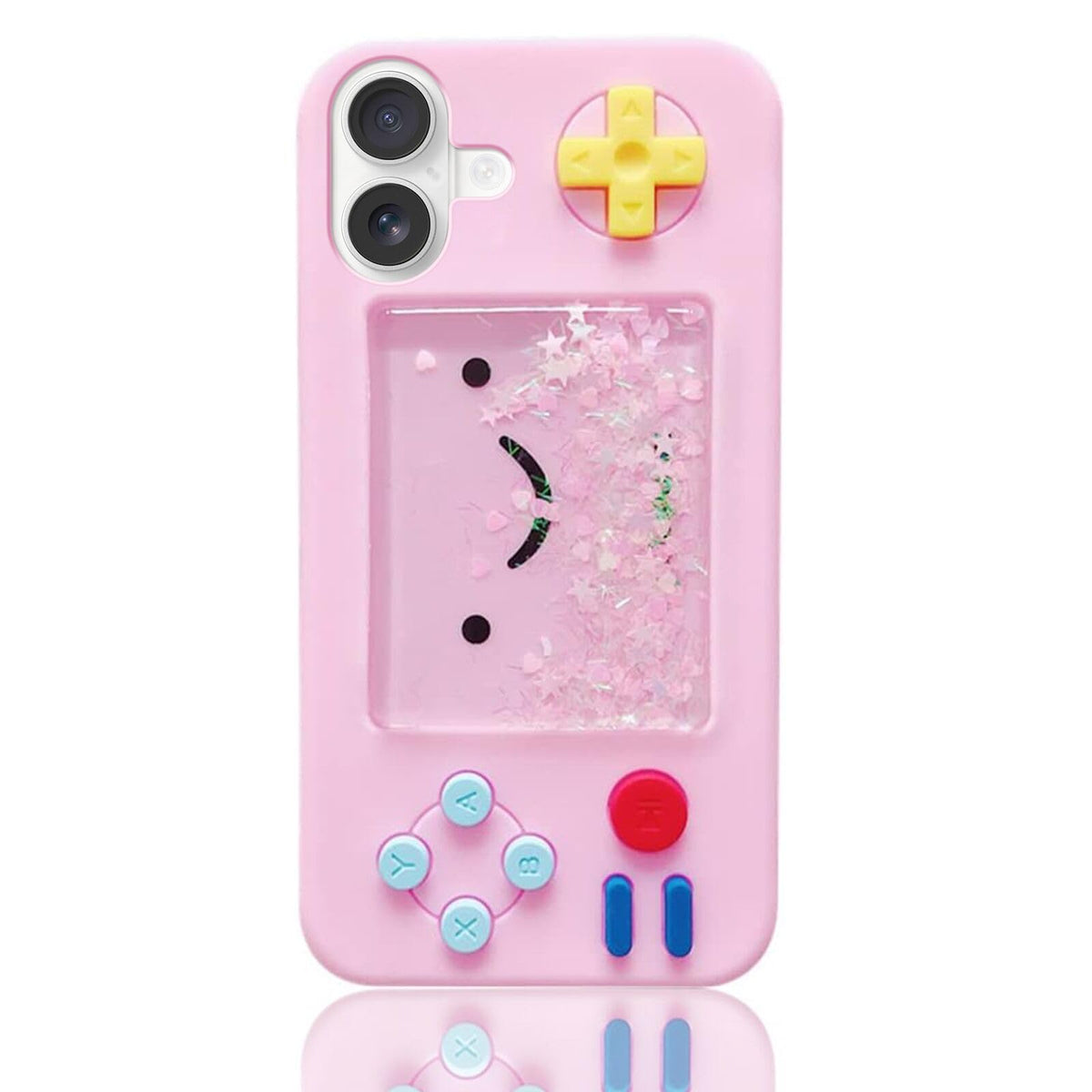 UnnFiko Squishy 3D Cartoon Game Shape Case Compatible with iPhone 14, Creative Liquid Stars Funny Play Case Soft Rubber Protective Cover (Blue, iPhone 14)
