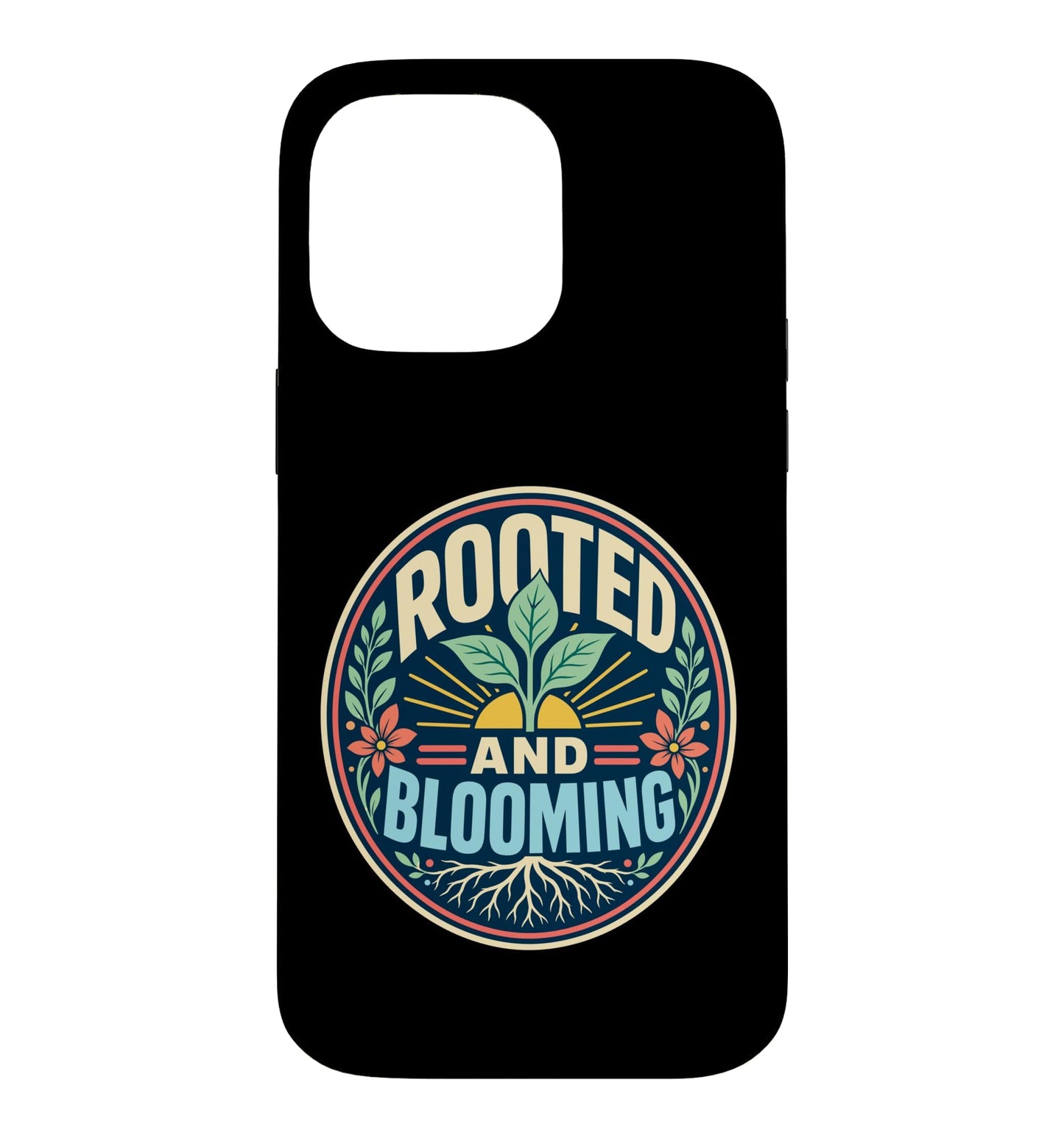 Rooted Blooming Plant Nature Retro Case for iPhone 16