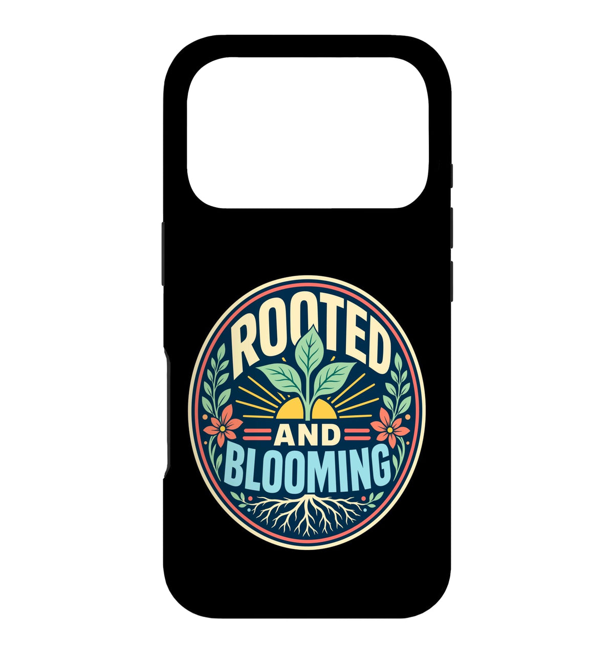 Rooted Blooming Plant Nature Retro Case for iPhone 16