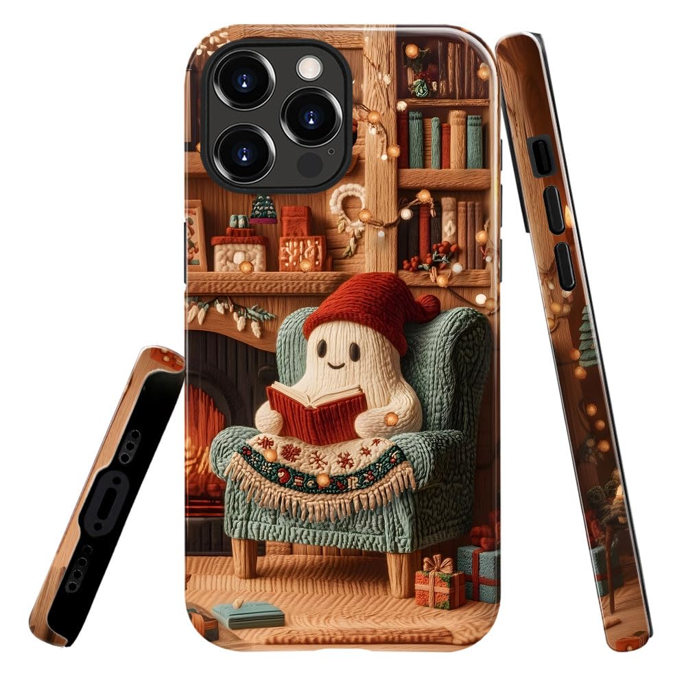 Case for iPhone 14,Christmas 3D Winter Phone Case Slim Silicone Shockproof Cover for Girls Women（Glossy & Durable）