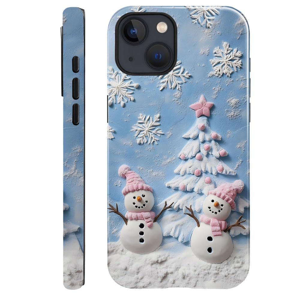 DAIZAG Case Compatible with iPhone 17,Glossy Durable Shock Protection Cover for Girl Women,Christmas Tree Snowflake Pattern