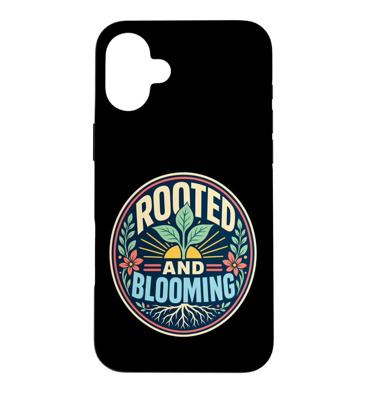 Rooted Blooming Plant Nature Retro Case for iPhone 16