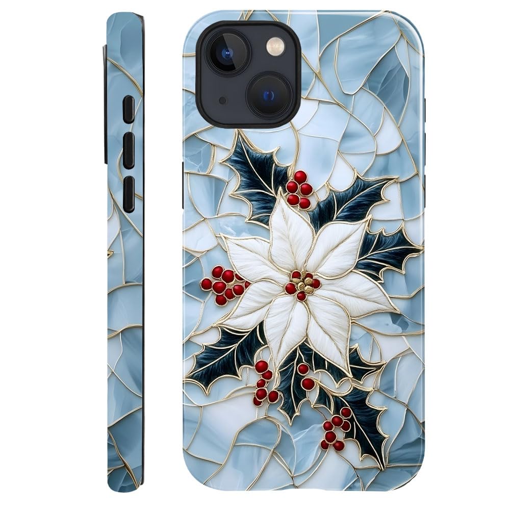 DAIZAG Case Compatible with iPhone 17,Glossy Durable Shock Protection Cover for Girl Women,Christmas Tree Snowflake Pattern