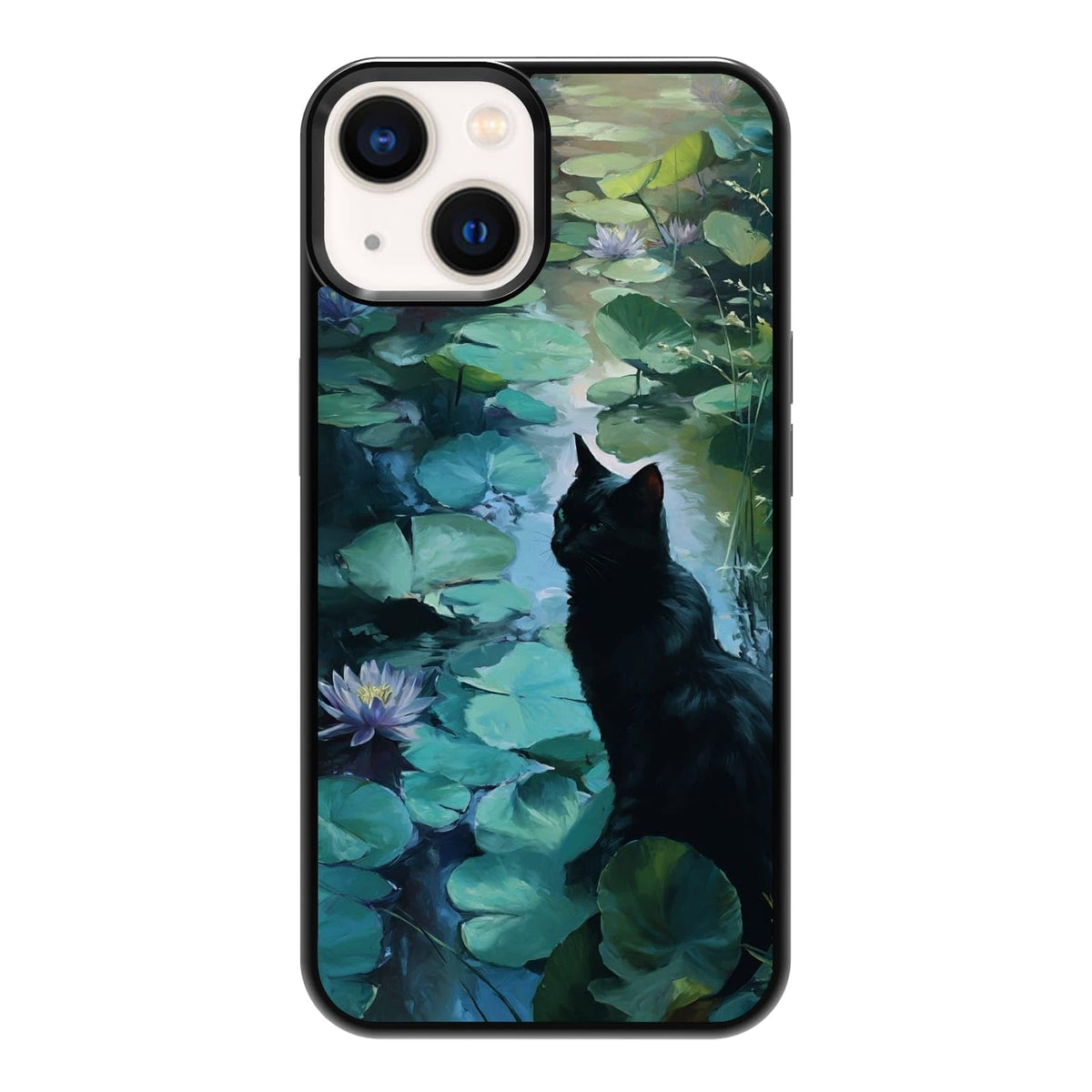 Plant Lover Black Cat Houseplants Indoor Garden Aesthetic Phone Case, Shockproof Protective Cover for iPhone 11 12 13 14 15 16 17 Pro Max Plus Mini XR 7 8 SE