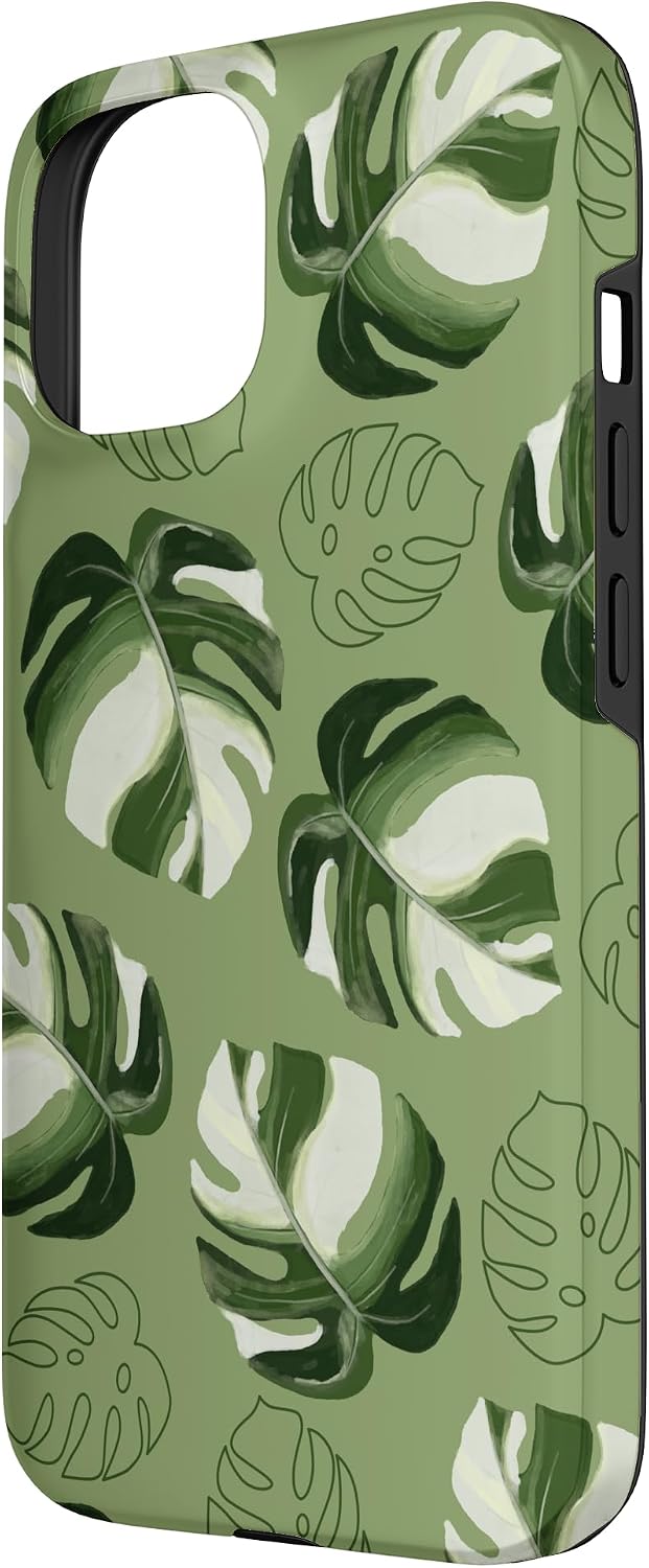 Monstera Deliciosa Leaves Plant Leaf Botanical Nature Case for iPhone 15