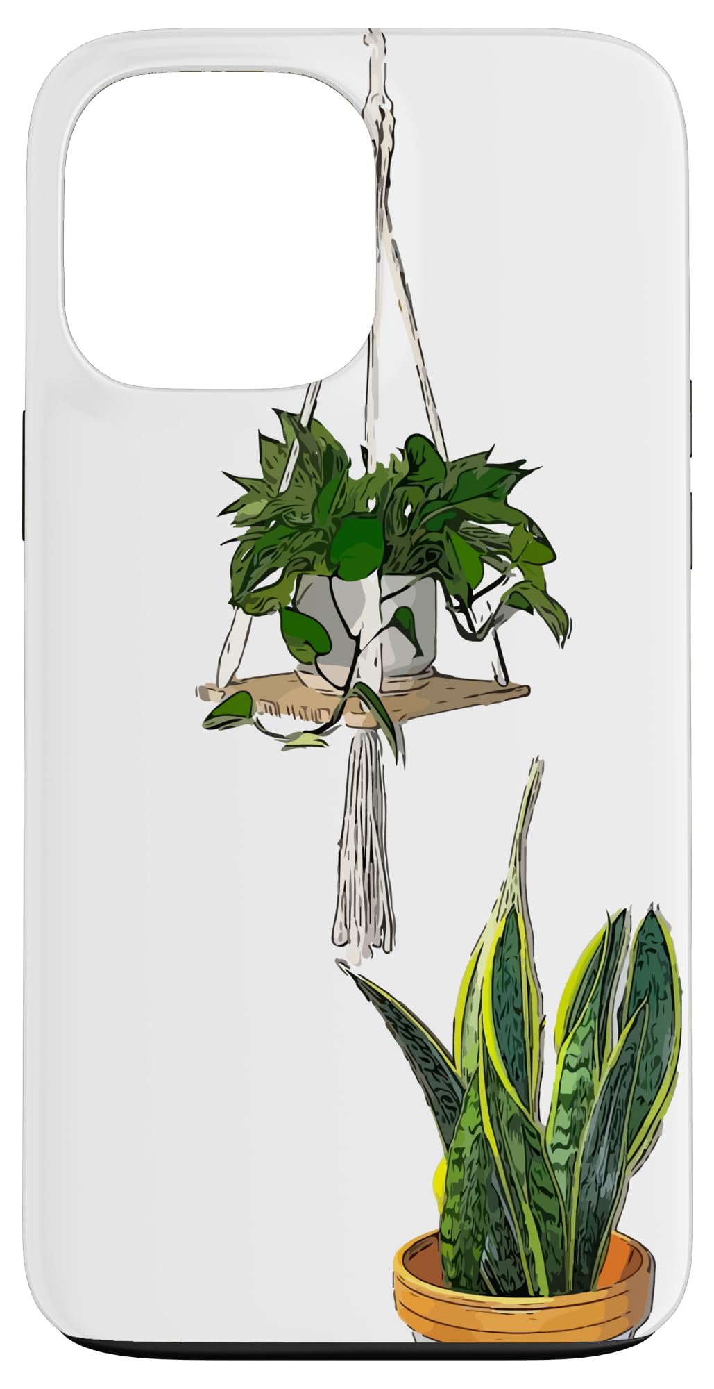 Modern Hanging Pothos and Snake Plant Case for iPhone Air