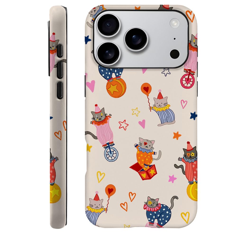 Case for iPhone 17 - [Drop Protection Phone Cover] - Hybrid Case for Girl Women - Funny Monkey Stripes 01