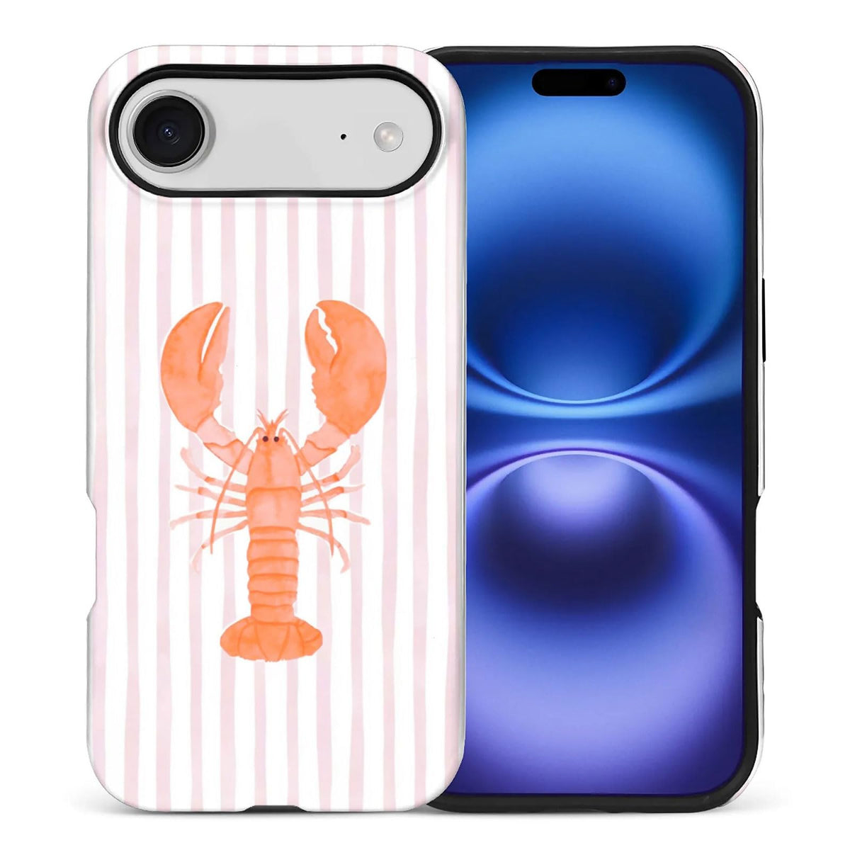 Case Compatible with iPhone 17, Girl Hybrid 2-Layer Hard Shell + Silicone Protective Case -Scratch-Resistant Shockproof - Colorful Stripes A Monkey Eating Ice Cream
