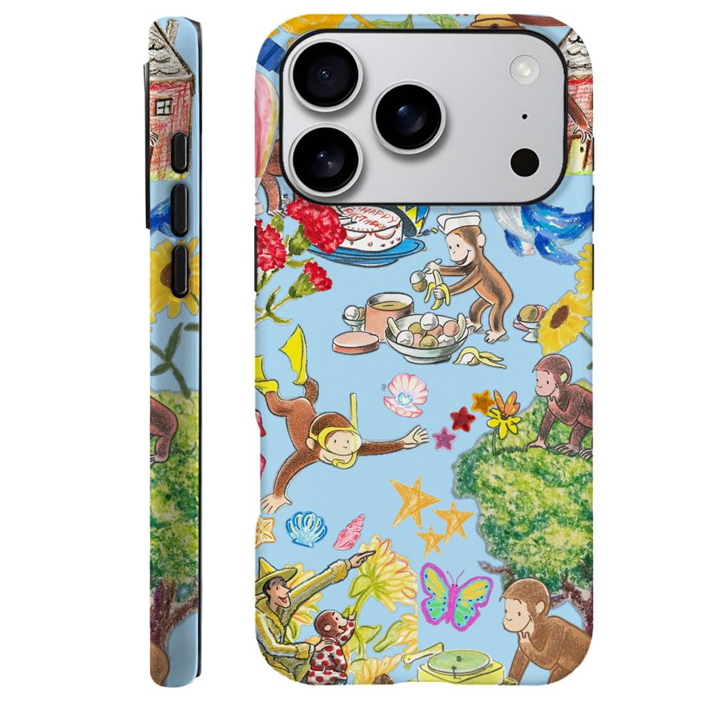Case for iPhone 17 - [Drop Protection Phone Cover] - Hybrid Case for Girl Women - Funny Monkey Stripes 01