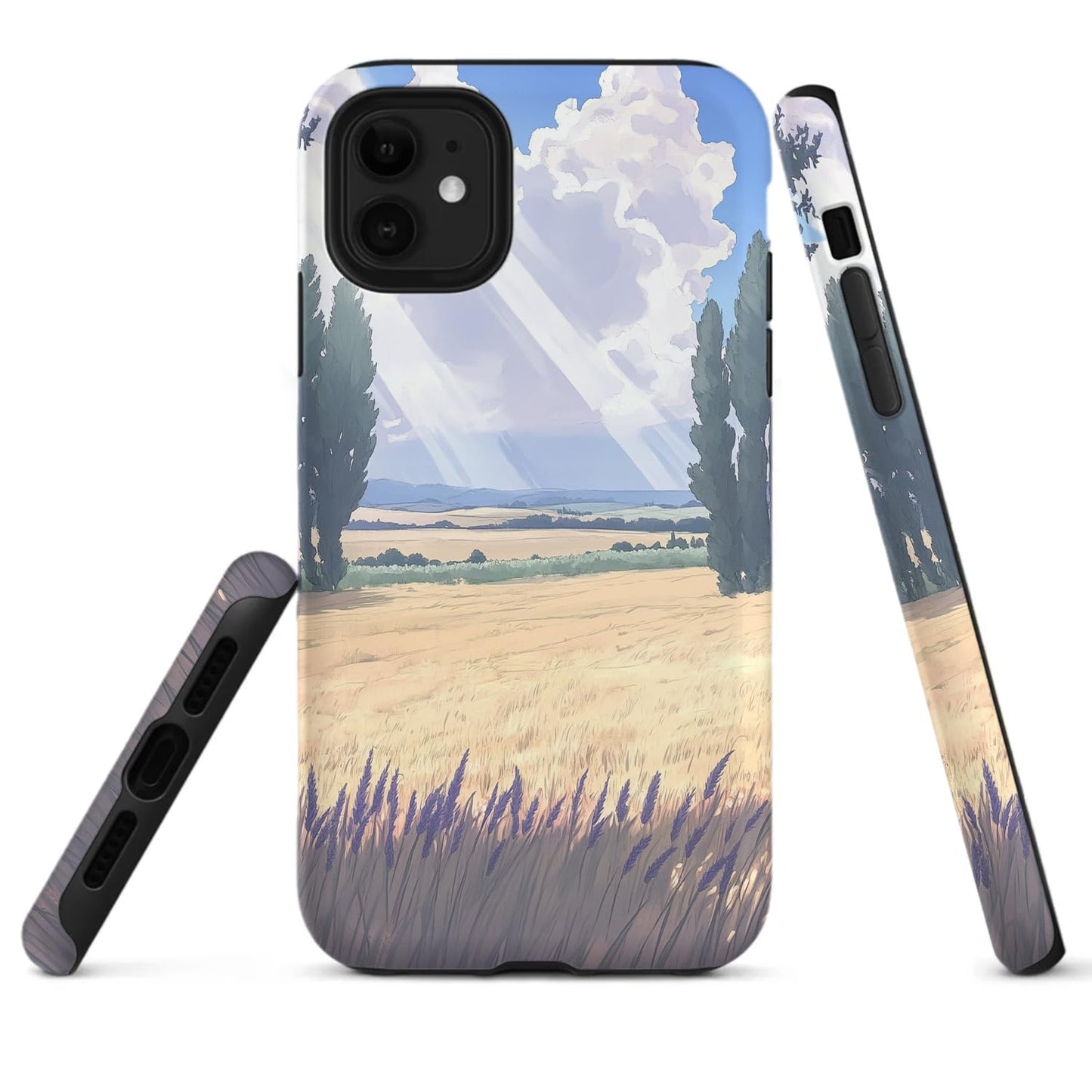 Raindrops Potted Plants Phone Case Compatible with iPhone 16 15 14 13 12 Compatible with Samsung Galaxy S25 S24 S21 Ultra FE S22 Dual Layer Sturdy Shockproof Full Protection