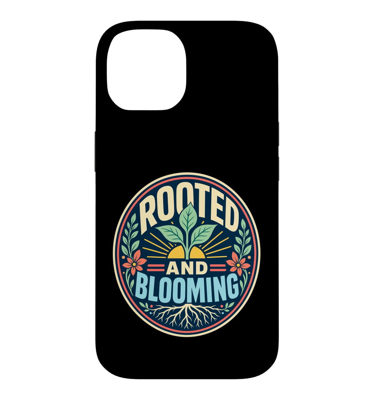 Rooted Blooming Plant Nature Retro Case for iPhone 16